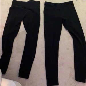 2 pairs of black leggings